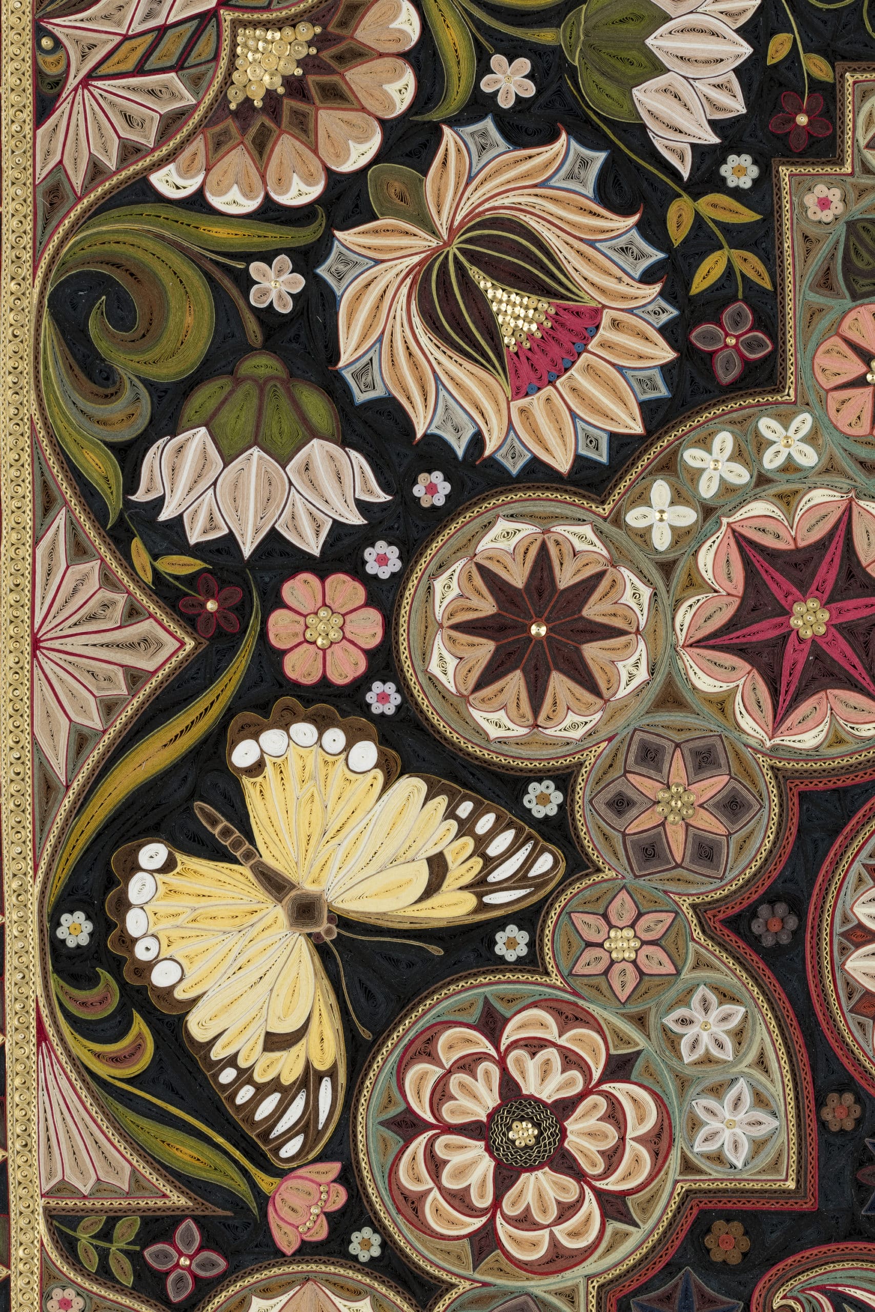 lisa nilsson tapiz filigrana grand jardin inpirado en tapete persa detalle mariposa