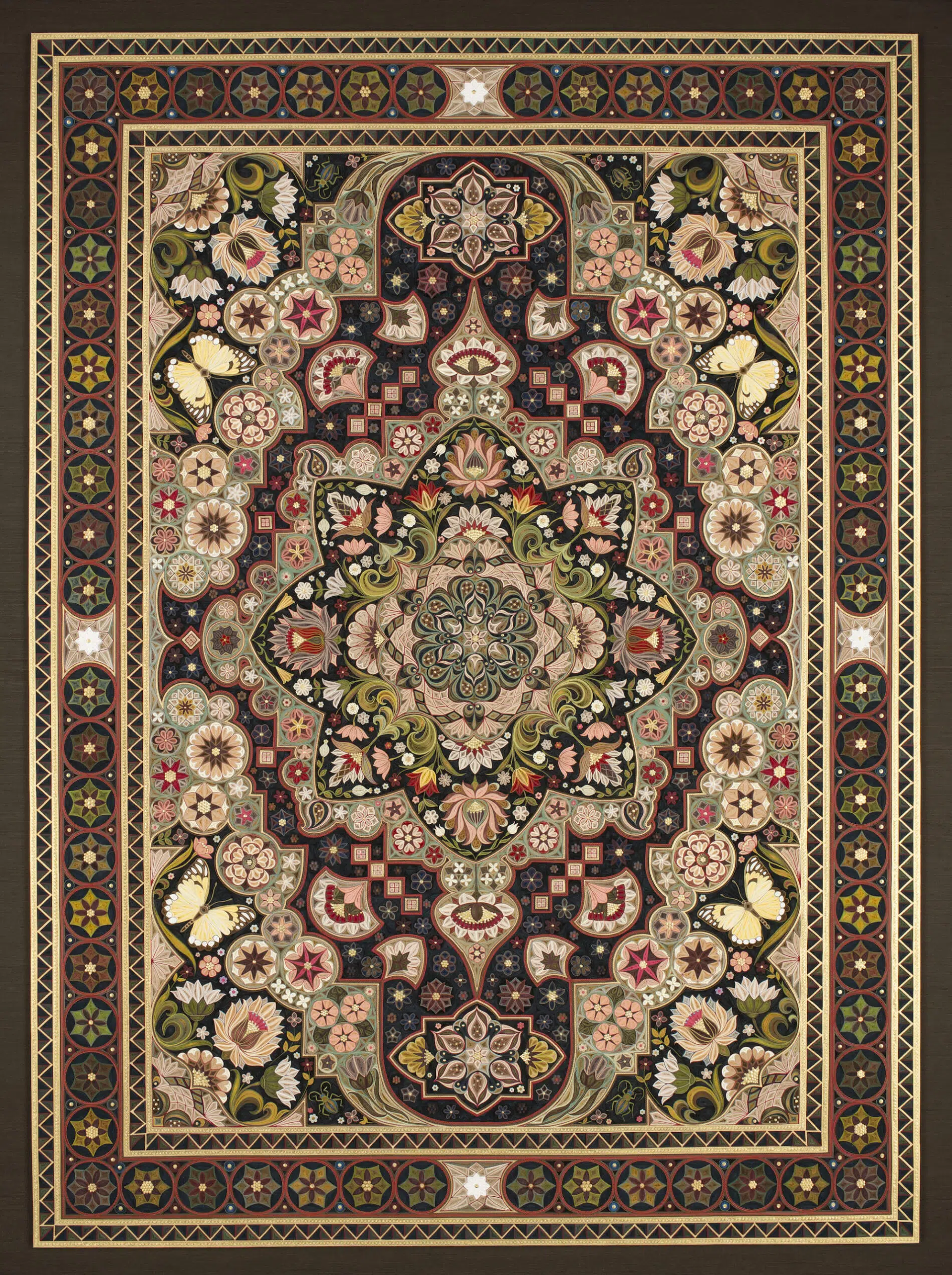 lisa nilsson tapiz filigrana grand jardin inpirado en tapete persa
