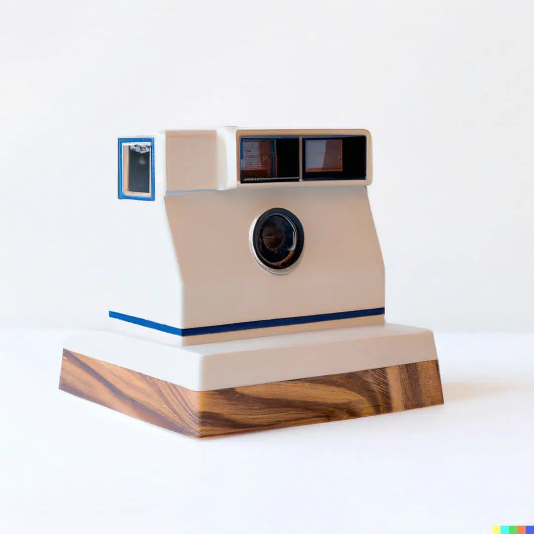 Cámaras Polaroid de mármol y madera MATHIU STERN