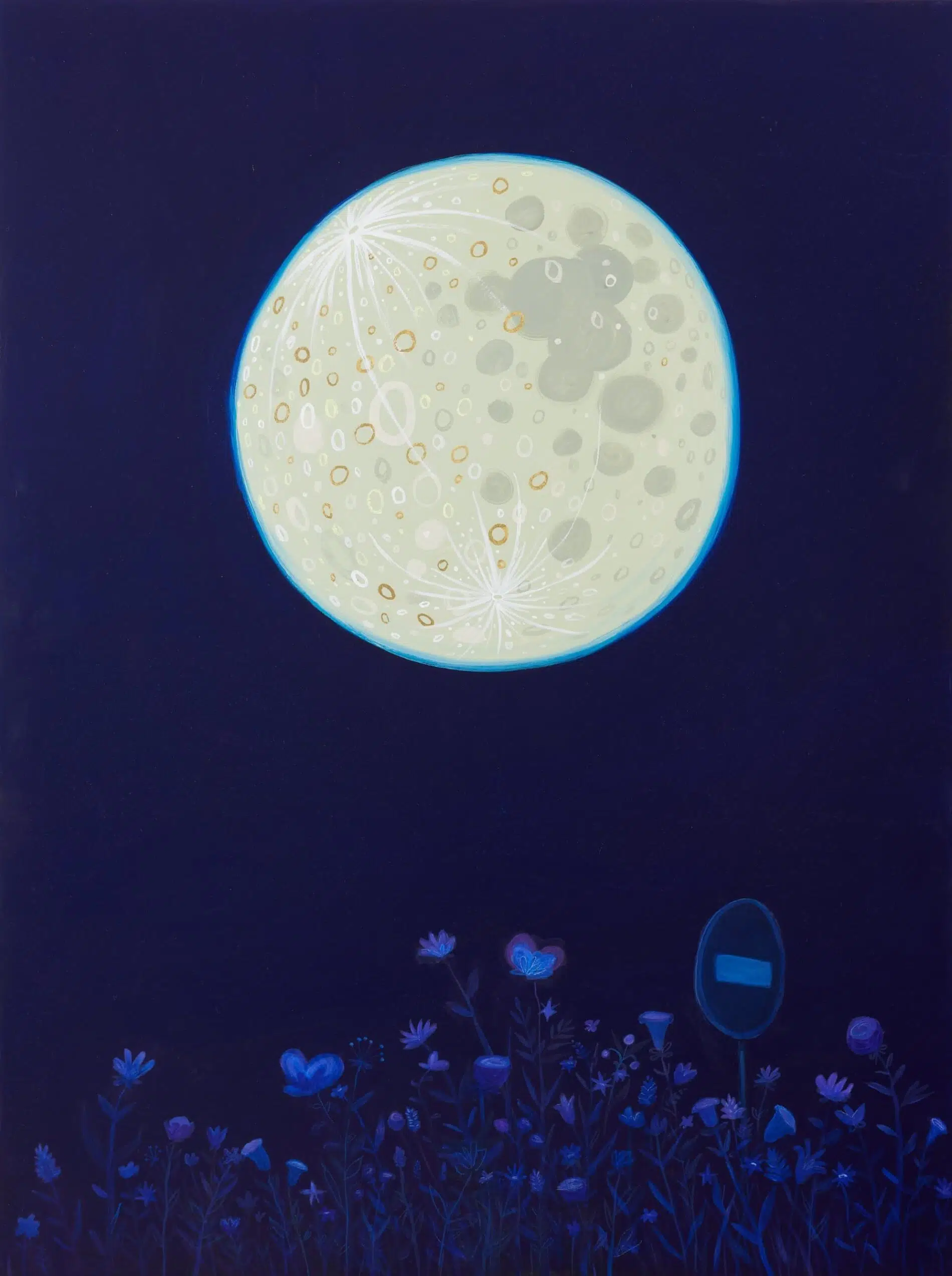 Oliver Jeffers paisajes nocturnos sobre acrilico expo