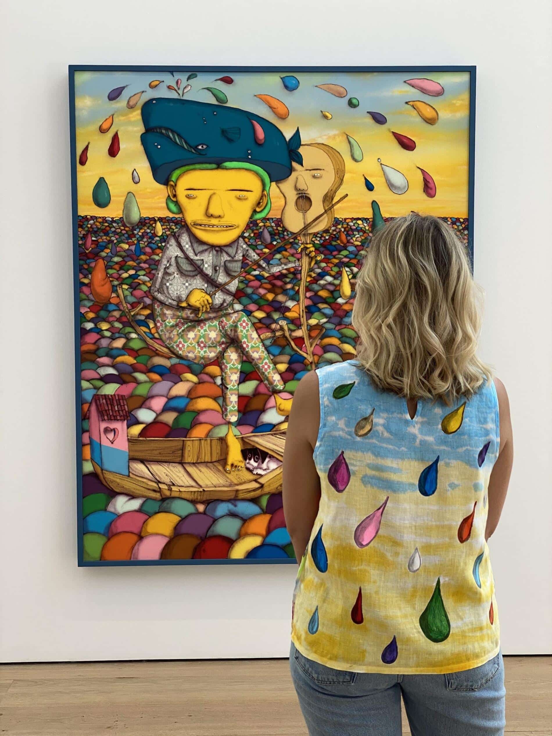 Top inspired by OSGEMEOS exhibition Portal at Lehmann Maupin Gallery. Image by Will Sealy