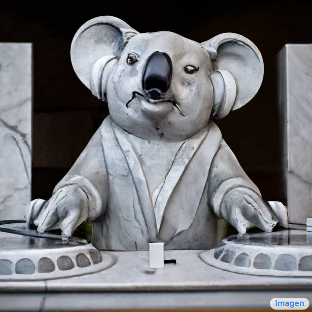 a-marble-statue-of-a-koala-dj imagen google