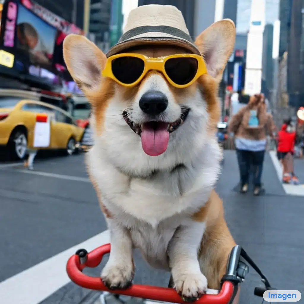 a-photo-of-a-corgi-dog-riding-a-bike-in-times-square