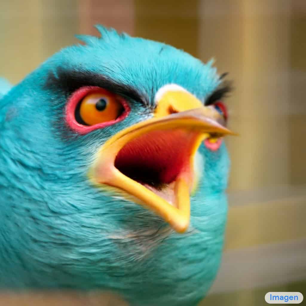 an-extreme-angry-bird created by google ai