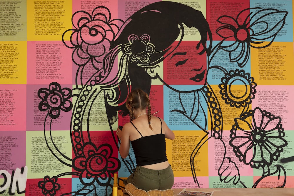 LADY PINK MURAL PAPELES MUJER