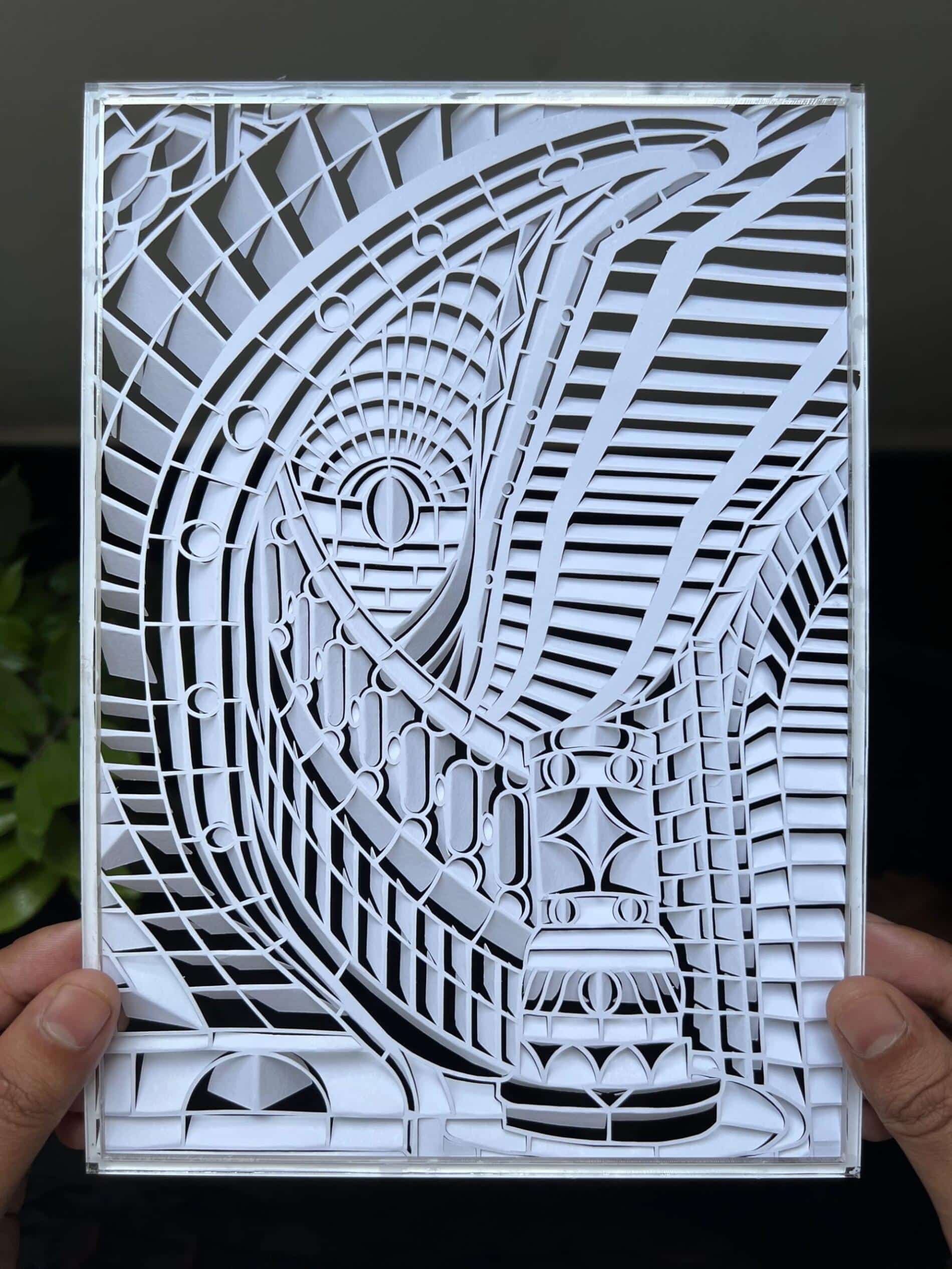 Parth Kothekar arte de papel ilusiones opticas