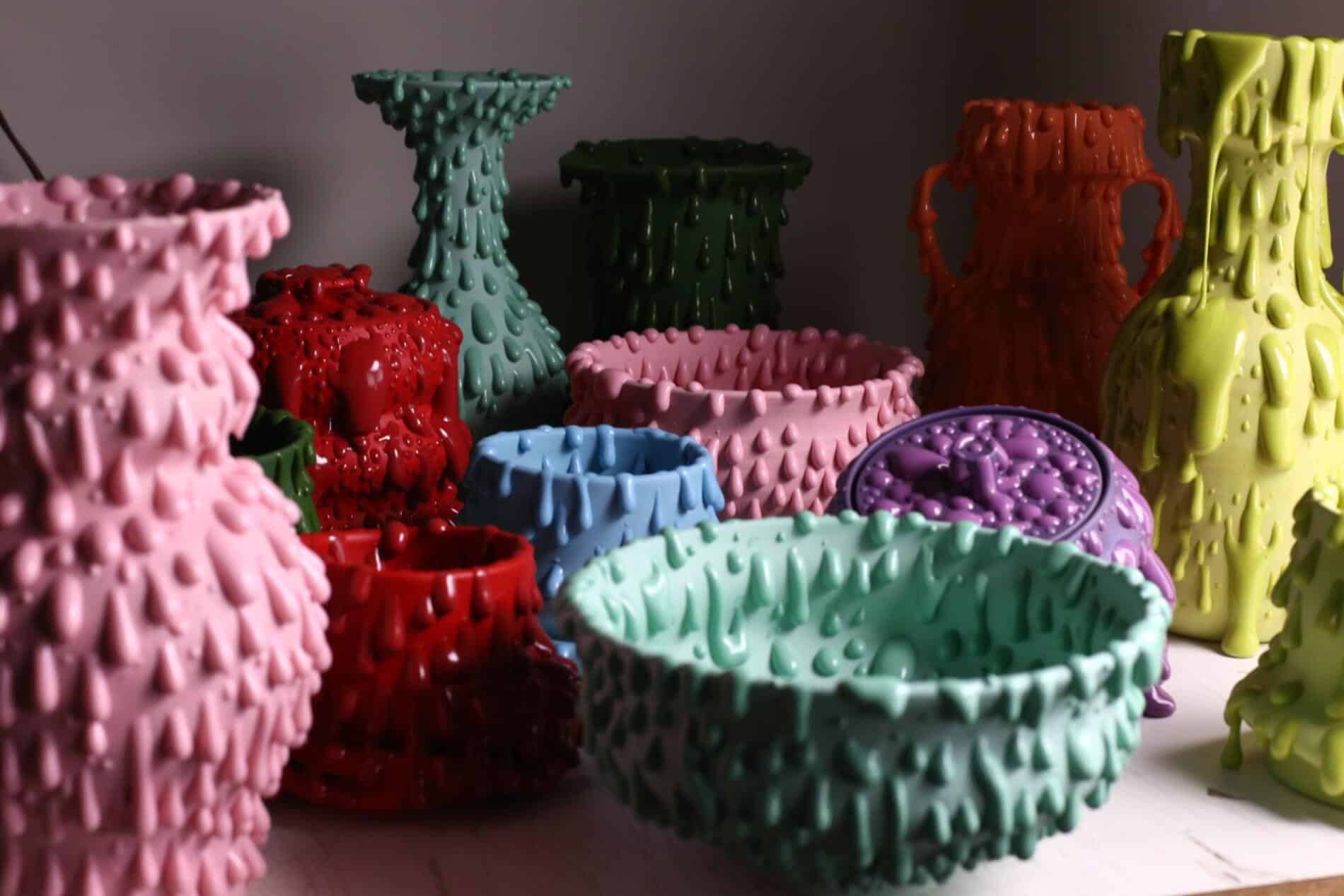 Philip Kupferschmidt ceramica colores gotas k
