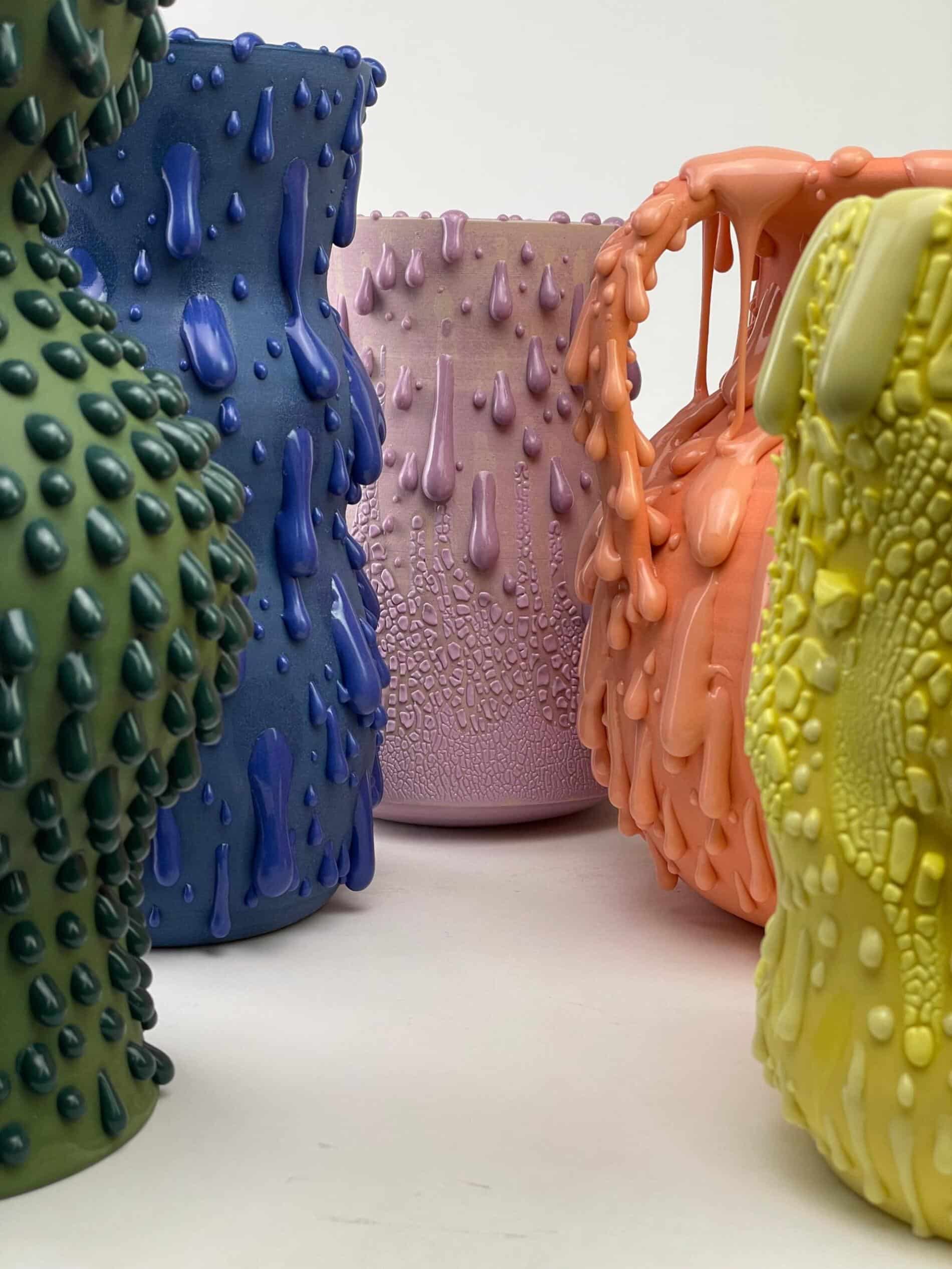 Philip Kupferschmidt ceramica colores gotas texturas