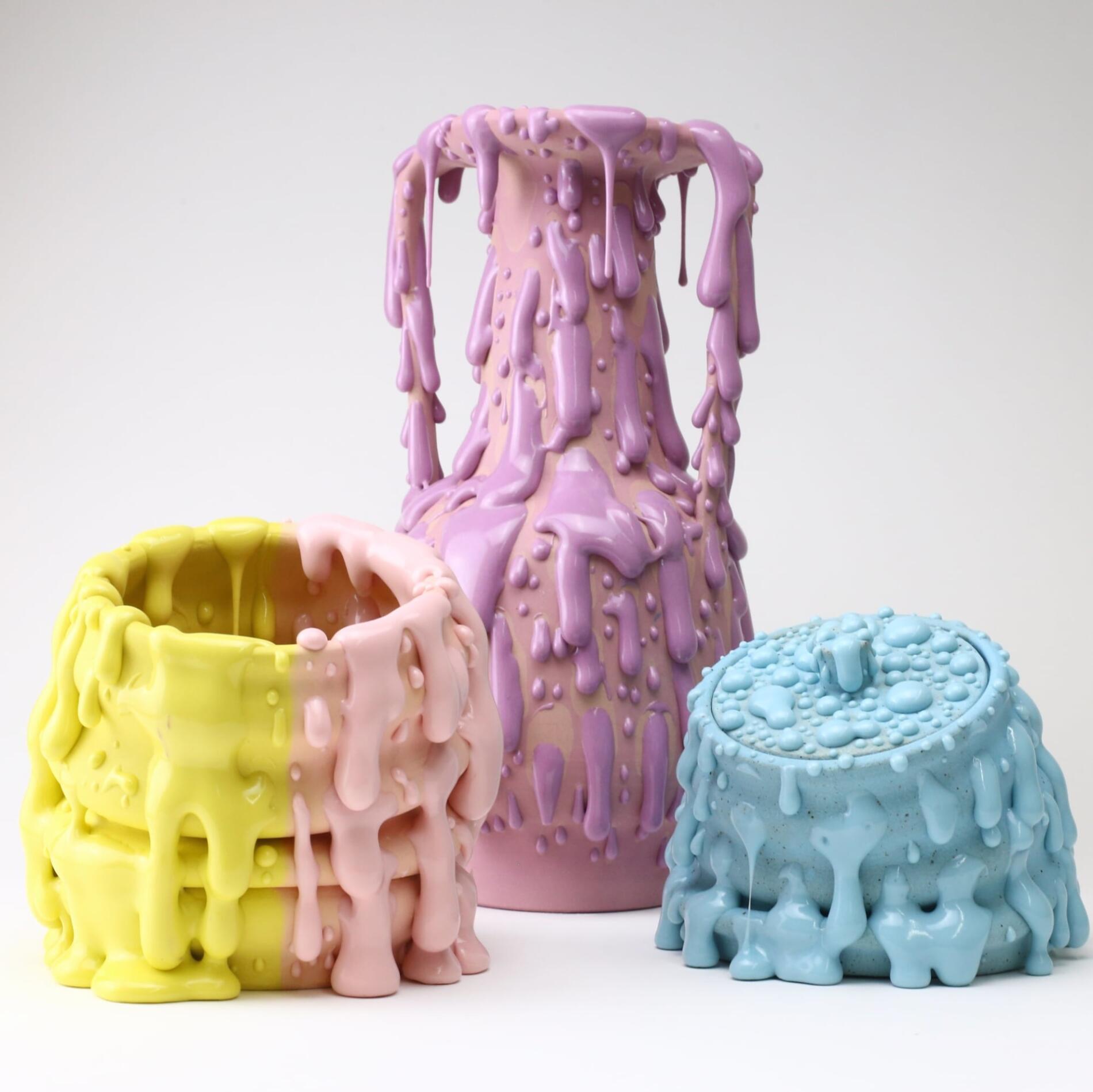 Philip Kupferschmidt ceramica colores gotas