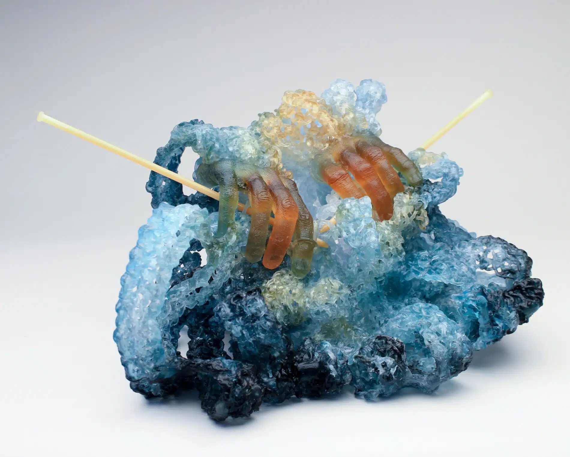 Carol Milne tejido cristal esculturas de cristal