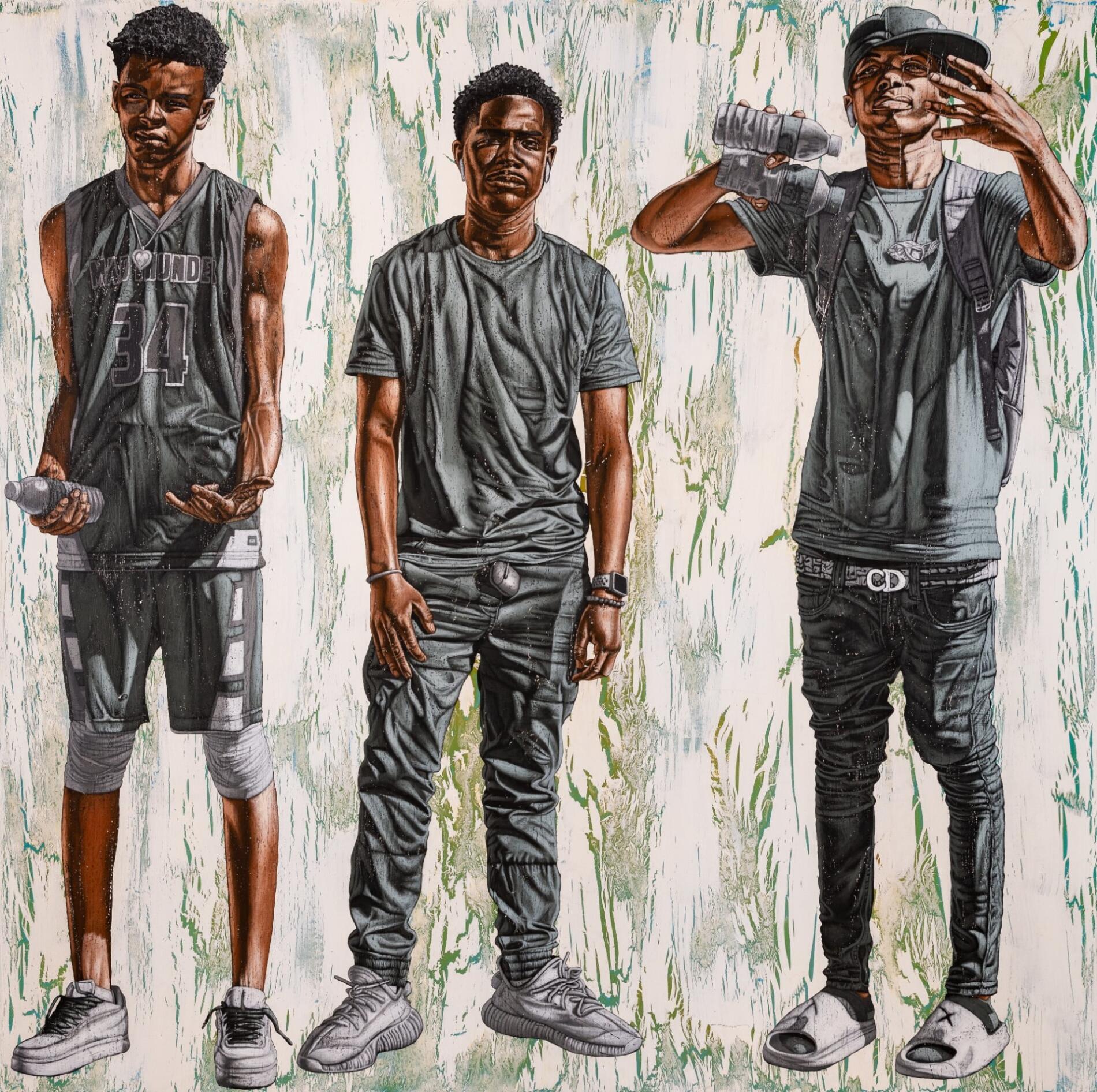 conteh retratos realistas tres negros