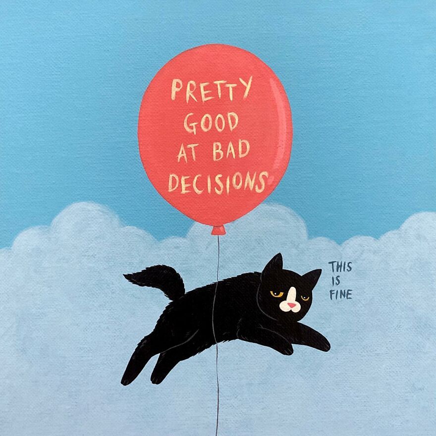 Los felinos se toman instagram con estas descaradas ilustraciones de gatos