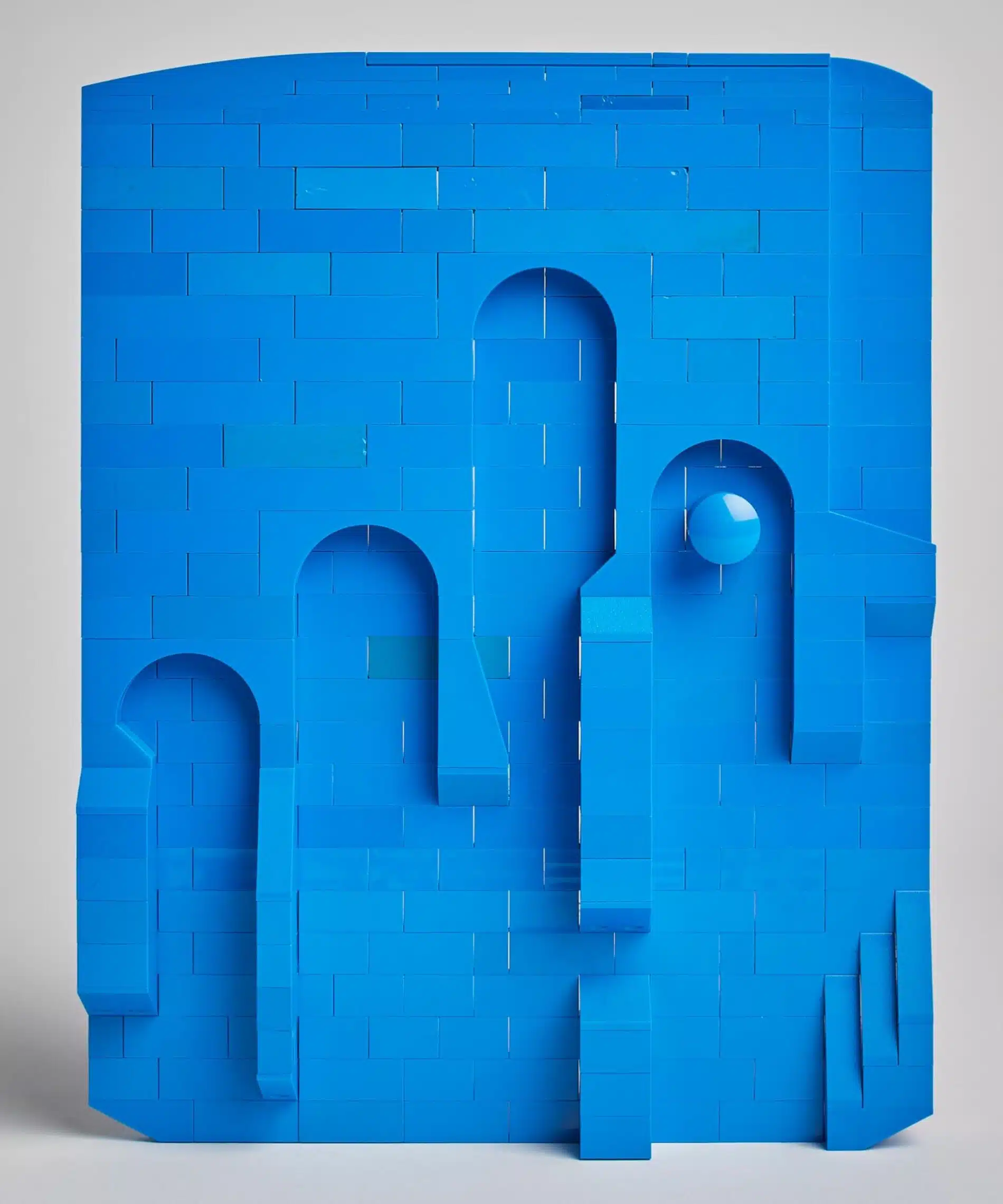 jan van schaik escultura arquitectonica lego azul