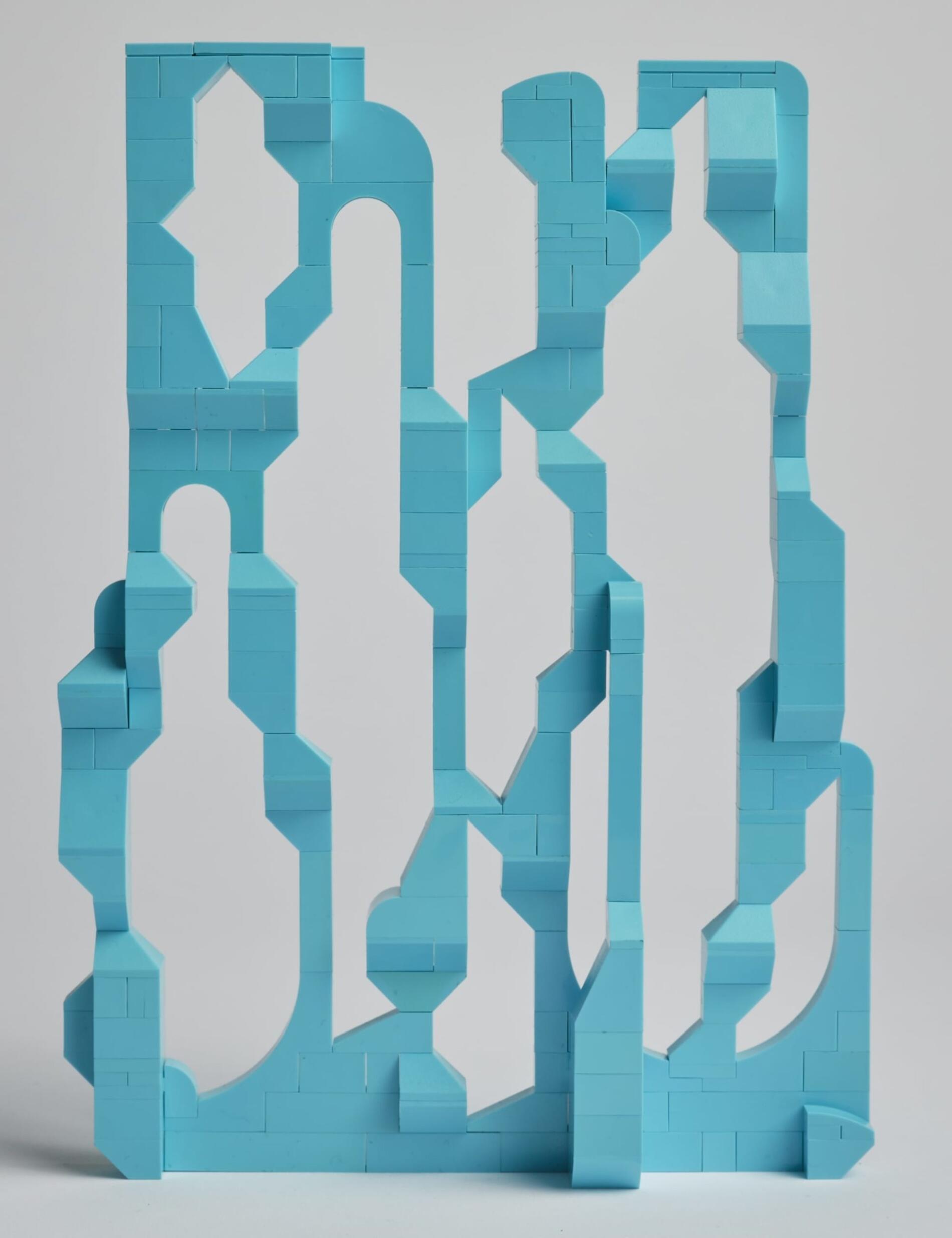 jan van schaik obra monocromatica lego arcos azul