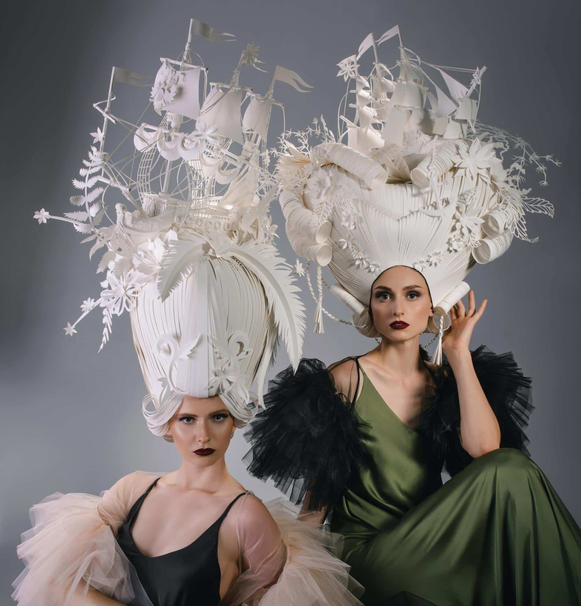 Asya Kozina pelucas barrocas arte de papel