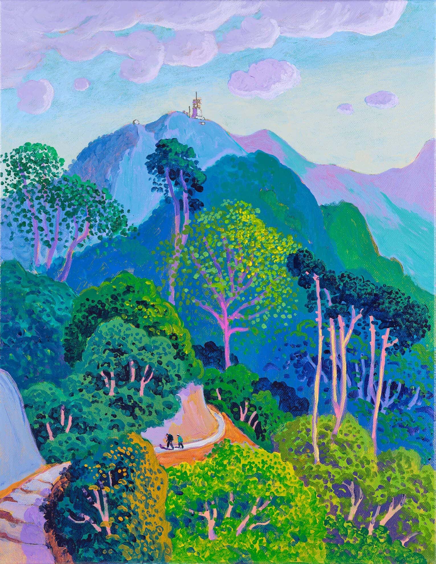 Wong Chun Hei pintura de paisajes caminantes