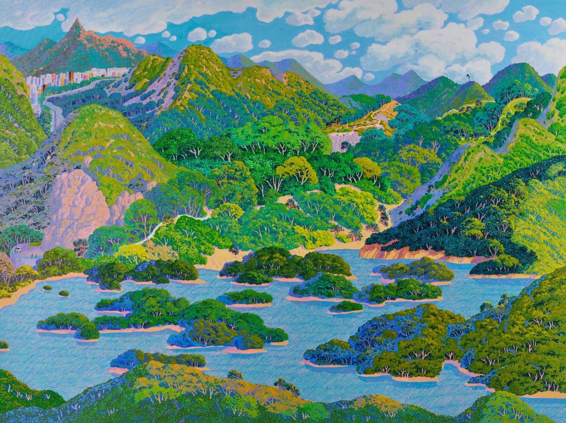 Wong Chun Hei pintura lake