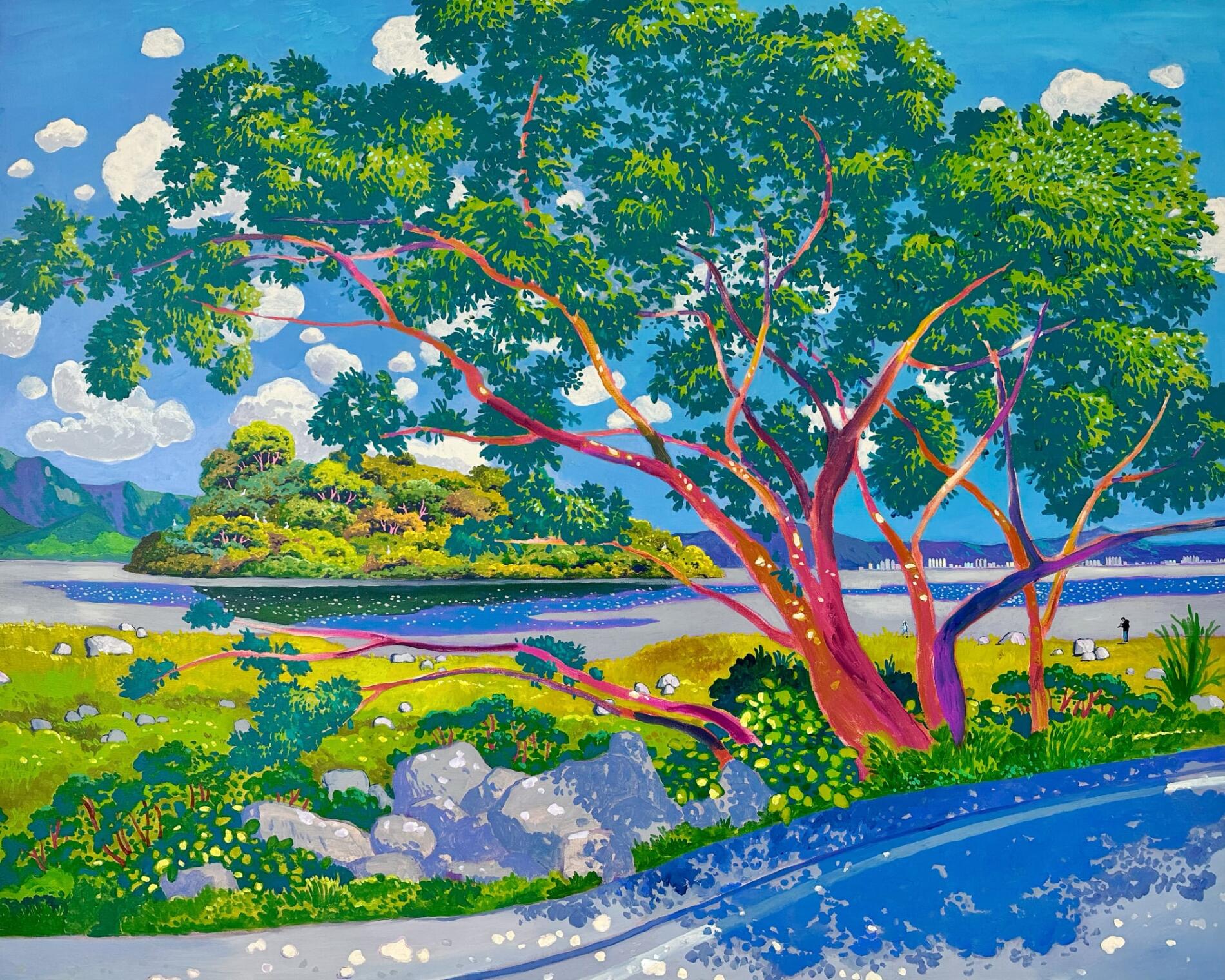Wong Chun Hei pintura paisaje acrilicos