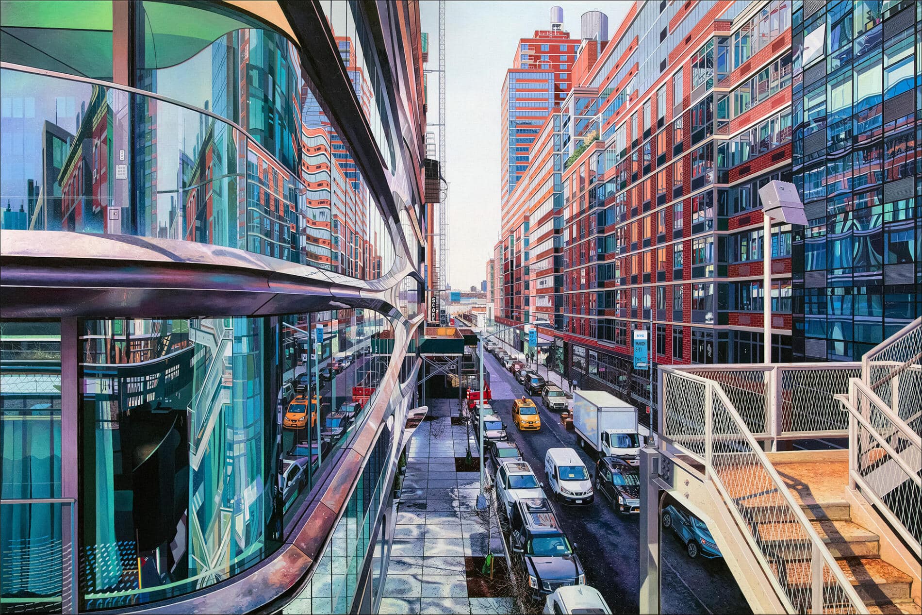 Nathan Walsh hiperrealista perspectiva calle