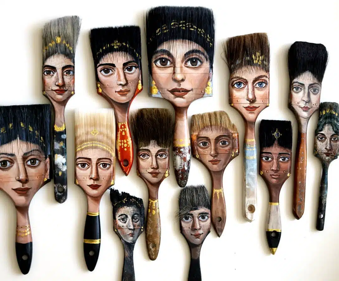 Alexandra Dillon retratos sobre utensilios encontrados portada