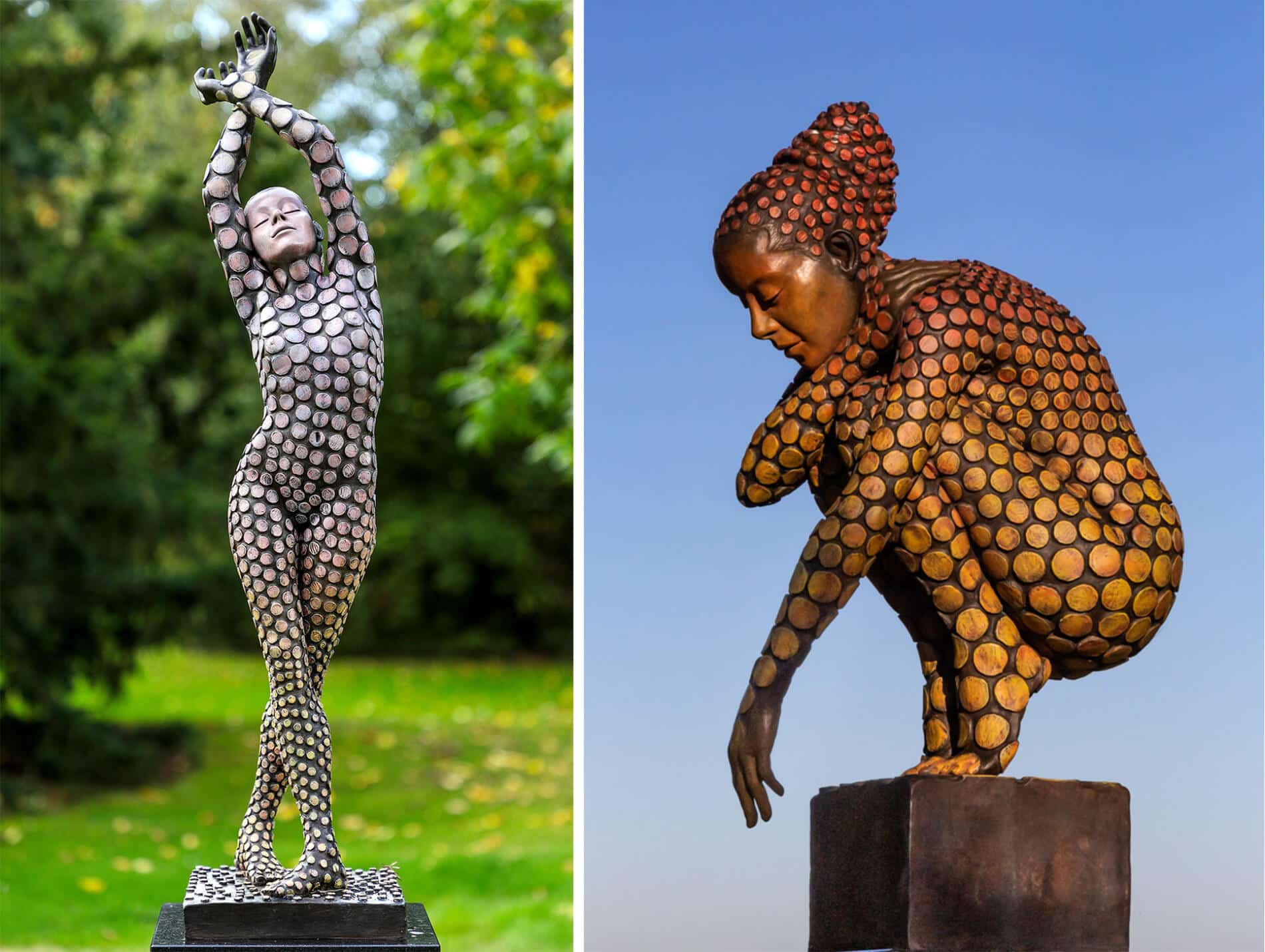 Jonathan Hateley esculturas de bronce figura femenina