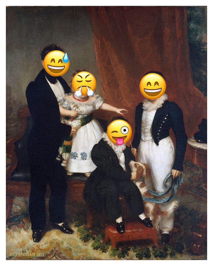 Dito Von Tease emoji paint familia