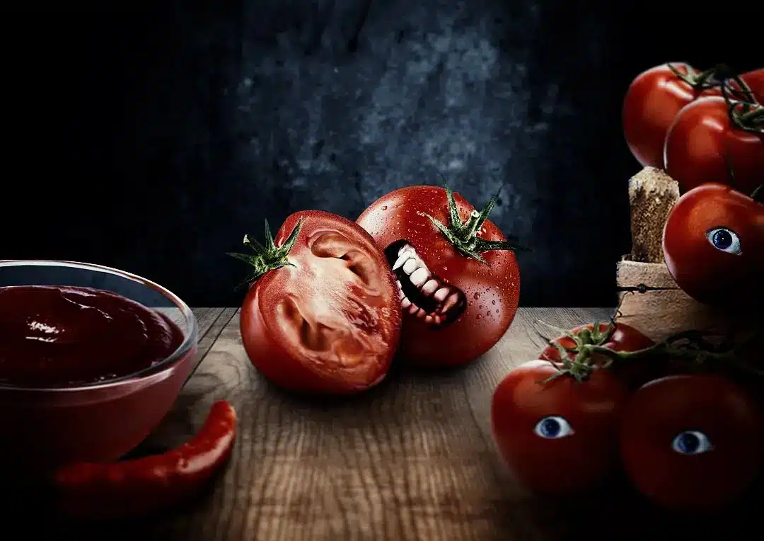 Lila Frenopoulou arte digital tomates