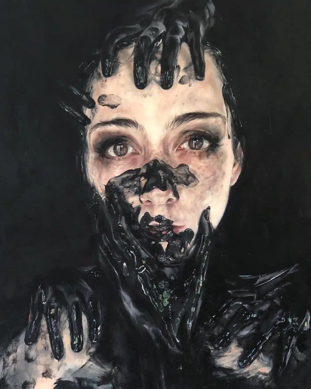 Tanya Gomelskaya art black hand