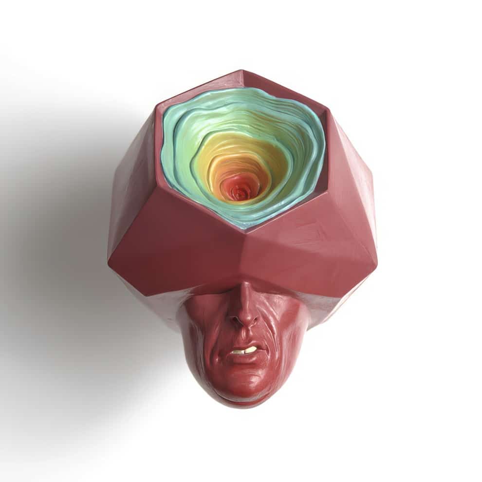 Troy Coulte escultura surreal figura tridimensional pensamiento