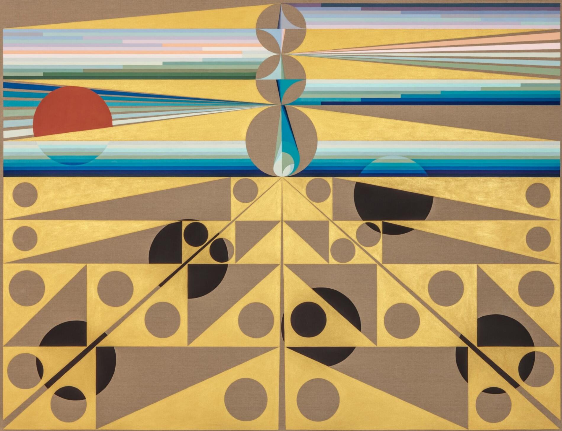 Eamon Ore-Giron pintura geometrica a gran escala infinite regress d