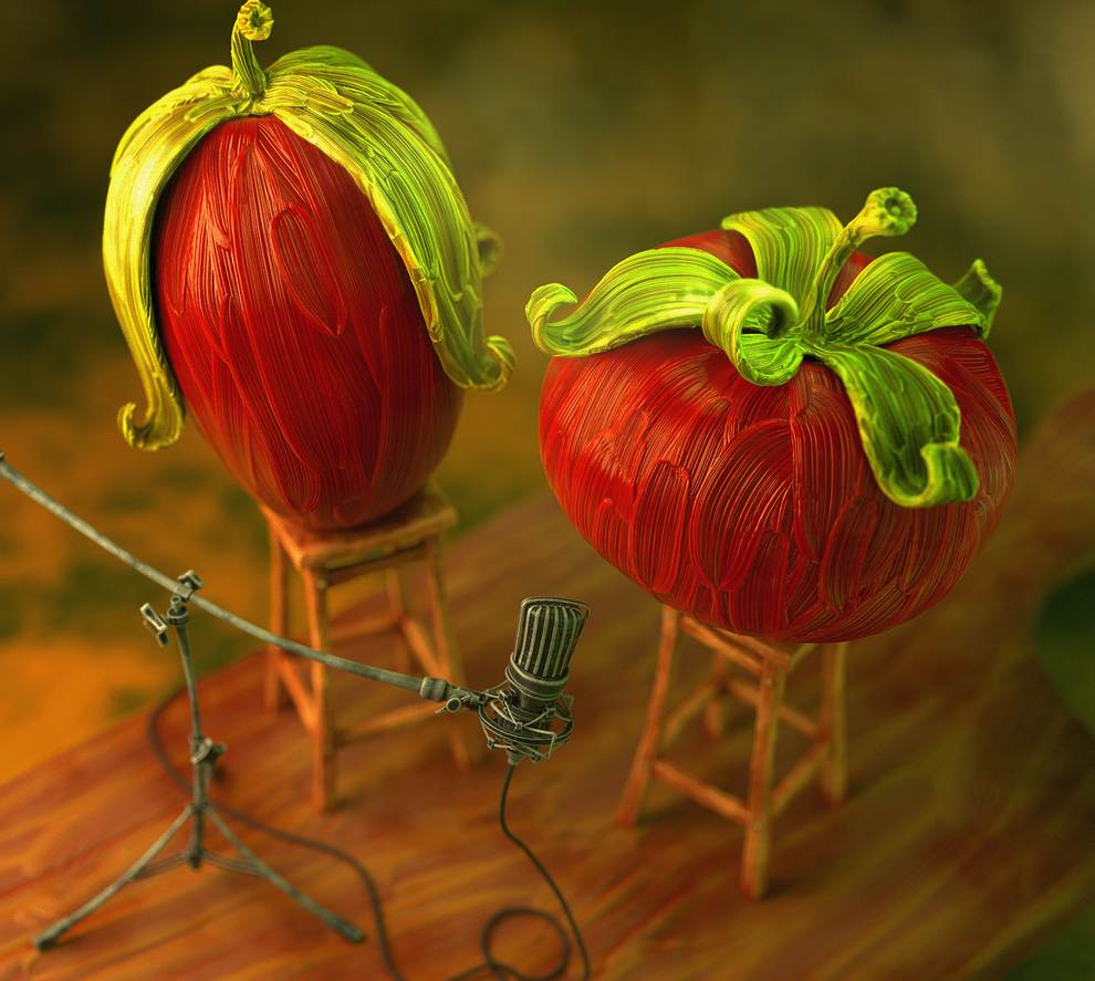 Paulo dilustraciones 3d tomate